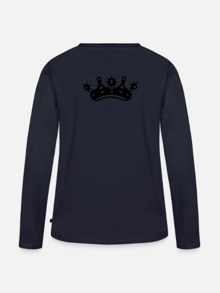 Diamant - Frauen Premium Bio Langarmshirt - Navy