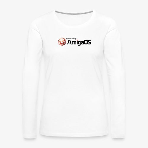 PoweredByAmigaOS Black - Women's Premium Longsleeve Shirt