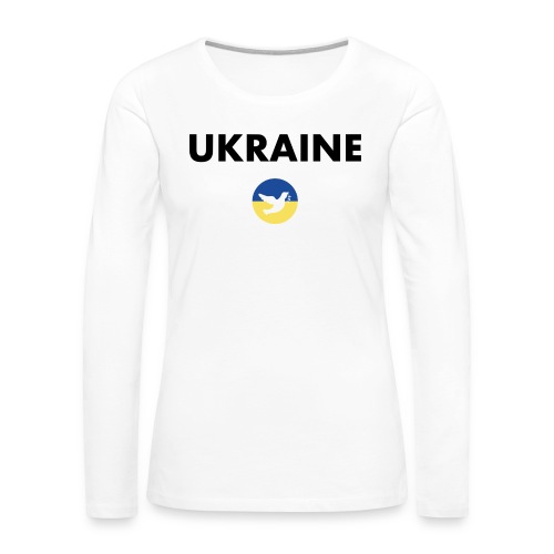 Ukraine Statement-to-go für den Frieden - Frauen Premium Langarmshirt