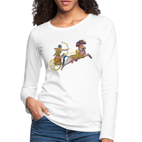 Pharao mit Streitwagen - Frauen Premium Langarmshirt