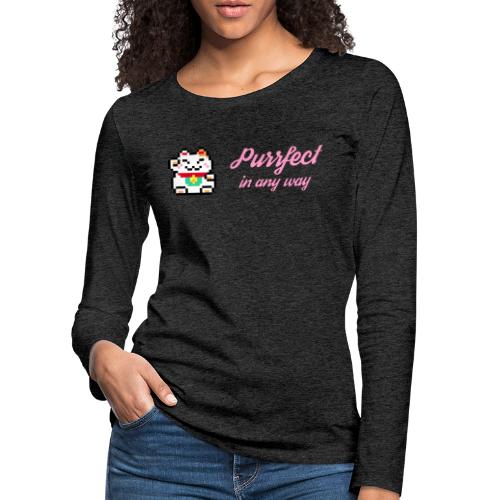 Purrfect in any way (Pink) - Women's Premium Longsleeve Shirt