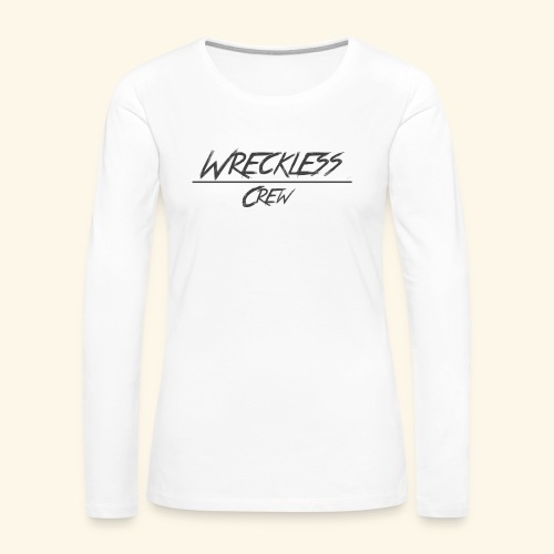 Wreckless crew logo gra - Premium langermet T-skjorte for kvinner