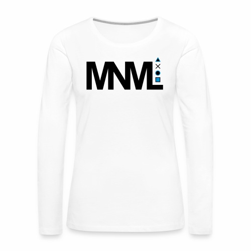 MNML Schrift Symbole Logo minimalistisch Text Icon - Frauen Premium Langarmshirt