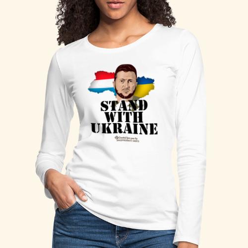 Ukraine Luxemburg T-Shirt Design - Frauen Premium Langarmshirt