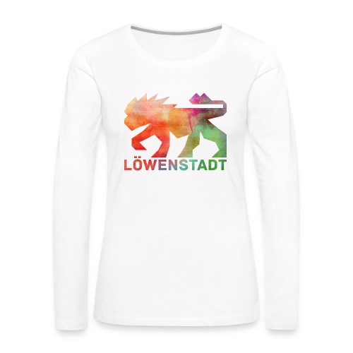 Löwenstadt Design 5 - Frauen Premium Langarmshirt