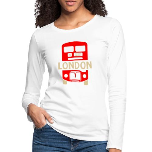 London Bus Roter Doppeldecker London Fan Souvenir - Frauen Premium Langarmshirt