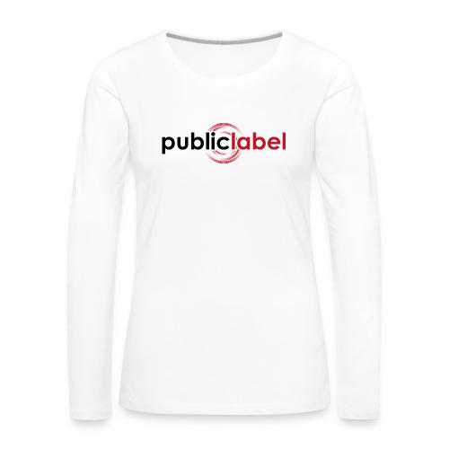 Public Label auf weiss - Frauen Premium Langarmshirt