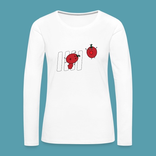 tomaatit - Naisten premium pitkähihainen t-paita