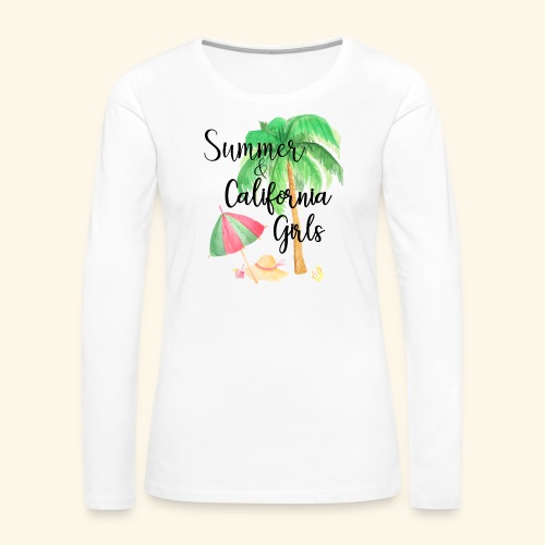 California Girl at Beach - Frauen Premium Langarmshirt