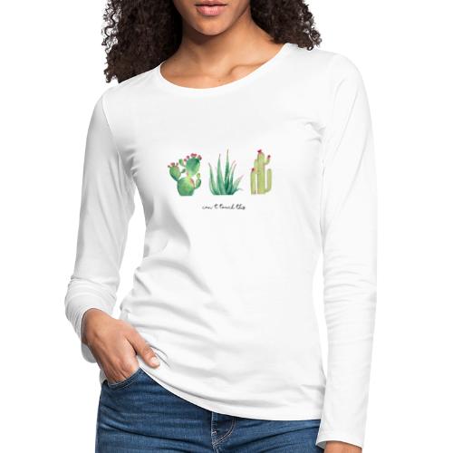 Cactus aquarelle Can't touch this - T-shirt manches longues Premium Femme