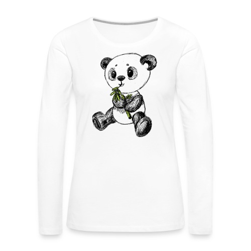 Panda Karhu värillinen scribblesirii - Naisten premium pitkähihainen t-paita