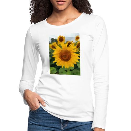 Sonnenblume - Frauen Premium Langarmshirt