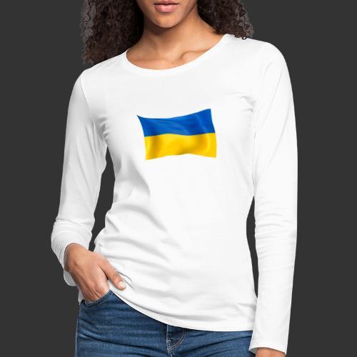 Flaga Ukrainy Flaga narodowa - Koszulka damska Premium z długim rękawem