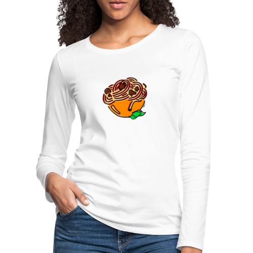 Schüssel Spaghetti - Frauen Premium Langarmshirt