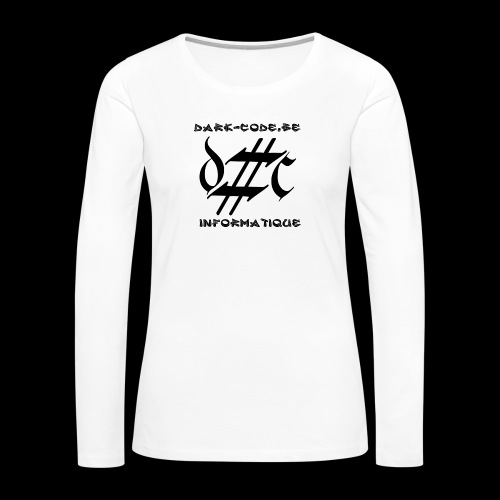 Dark-Code Black Gothic Logo - T-shirt manches longues Premium Femme