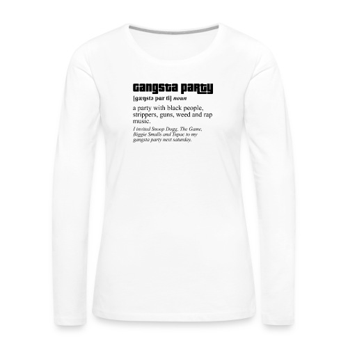 GANG [BLACK] - Maglietta Premium a manica lunga da donna
