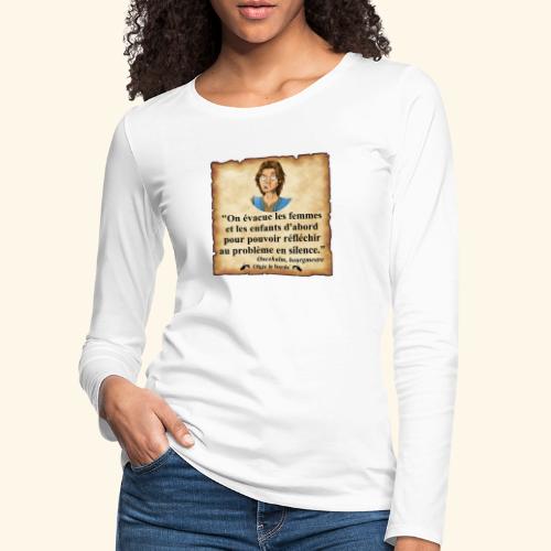 humain évacuation - T-shirt manches longues Premium Femme