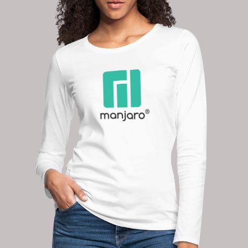 Manjaro logo and lettering - Women's Premium Longsleeve Shirt