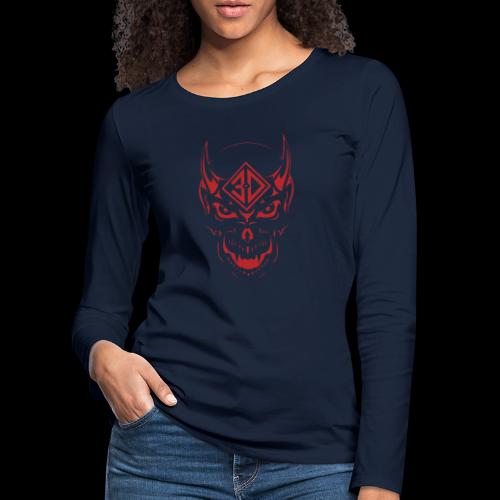 devil skull red - T-shirt manches longues Premium Femme