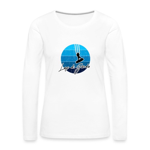 Kitesurfer, Kiten, Kitesurfing am Gardasee/Italien - Frauen Premium Langarmshirt