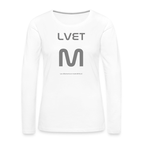LVET M gris - T-shirt manches longues Premium Femme