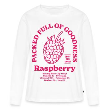 Raspberry Nutritional - Women's Premium Organic Long Sleeve Shirt - white - Front - Julia (174cm)