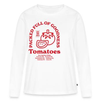 Tomatoes Nutritional - Women's Premium Organic Long Sleeve Shirt - white - Front - Julia (174cm)