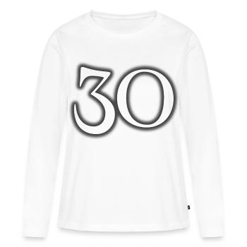 30 - Women's Premium Organic Long Sleeve Shirt - white - Front - Julia (174cm)