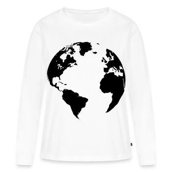 Mutter Erde - Frauen Premium Bio Langarmshirt - Weiß - Vorne - Julia (174cm)