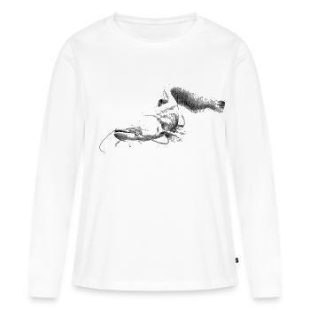 Wels - Frauen Premium Bio Langarmshirt - Weiß - Vorne - Julia (174cm)