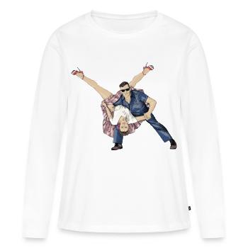 Rock and Roll - Women's Premium Organic Long Sleeve Shirt - white - Front - Julia (174cm)