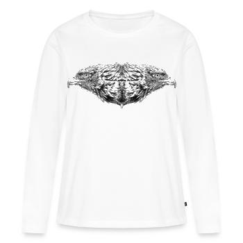 Double eagle - T-shirt manches longues Premium bio Femme - blanc - Devant - Julia (174cm)