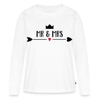 wedding - Women's Premium Organic Long Sleeve Shirt - white - Front - Julia (174cm)