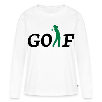 golf - T-shirt manches longues Premium bio Femme - blanc - Devant - Julia (174cm)