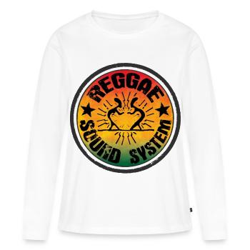 Reggae Soundsystem - T-shirt manches longues Premium bio Femme - blanc - Devant - Julia (174cm)