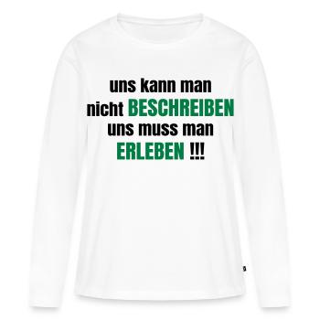 amitié - T-shirt manches longues Premium bio Femme - blanc - Devant - Julia (174cm)
