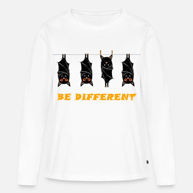 Anders sein - Frauen Premium Bio Langarmshirt - Weiß