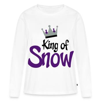 snowboarding - T-shirt manches longues Premium bio Femme - blanc - Devant - Julia (174cm)
