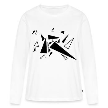 triangle - Women's Premium Organic Long Sleeve Shirt - white - Front - Julia (174cm)
