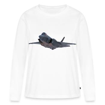 F-35 - Women's Premium Organic Long Sleeve Shirt - white - Front - Julia (174cm)