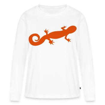 salamandre - T-shirt manches longues Premium bio Femme - blanc - Devant - Julia (174cm)