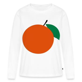 orange - T-shirt manches longues Premium bio Femme - blanc - Devant - Julia (174cm)