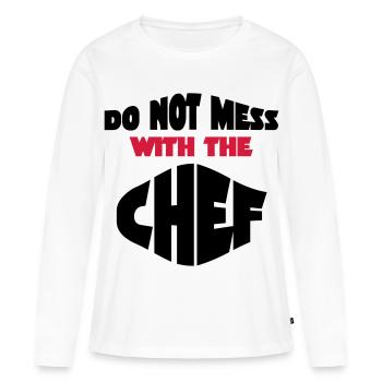 chef - Frauen Premium Bio Langarmshirt - Weiß - Vorne - Julia (174cm)