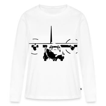 C-130 Hercules - T-shirt manches longues Premium bio Femme - blanc - Devant - Julia (174cm)