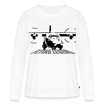 C-130 Hercules - T-shirt manches longues Premium bio Femme - blanc - Devant - Julia (174cm)