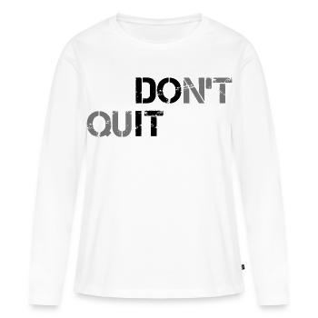 Ne pas abandonner - T-shirt manches longues Premium bio Femme - blanc - Devant - Julia (174cm)