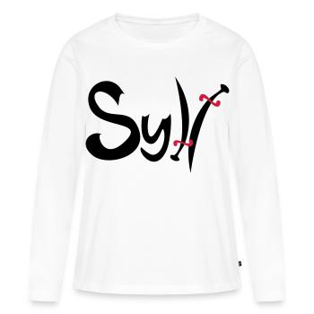 sylt - T-shirt manches longues Premium bio Femme - blanc - Devant - Julia (174cm)