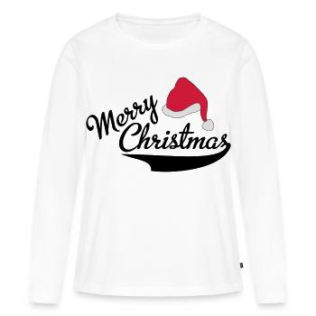 weihnachten - Frauen Premium Bio Langarmshirt - Weiß - Vorne - Julia (174cm)