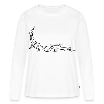 Tribal with stars - Women's Premium Organic Long Sleeve Shirt - white - Front - Julia (174cm)
