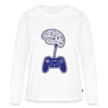 Gamer - Women's Premium Organic Long Sleeve Shirt - white - Front - Julia (174cm)